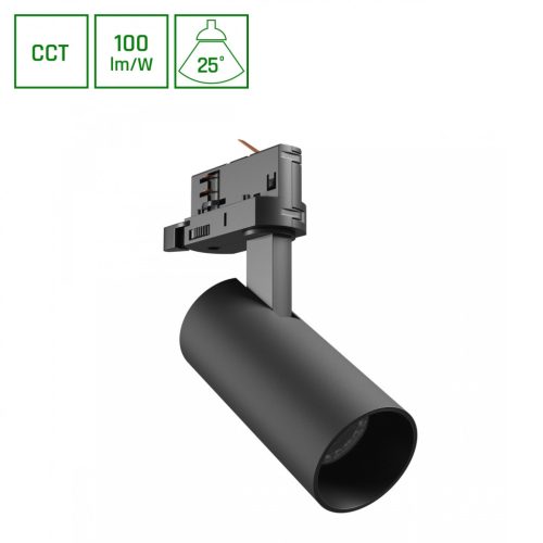 ANDROMEDA PRIME TRACKLIGHT 3F CCT 8W 230V 25deg IP20 di. 54x109x160mm Fekete SPECTRUM