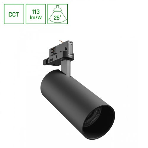 ANDROMEDA PRIME TRACKLIGHT 3F CCT 24W 230V 25deg IP20 di.76x177x228mm Fekete SPECTRUM