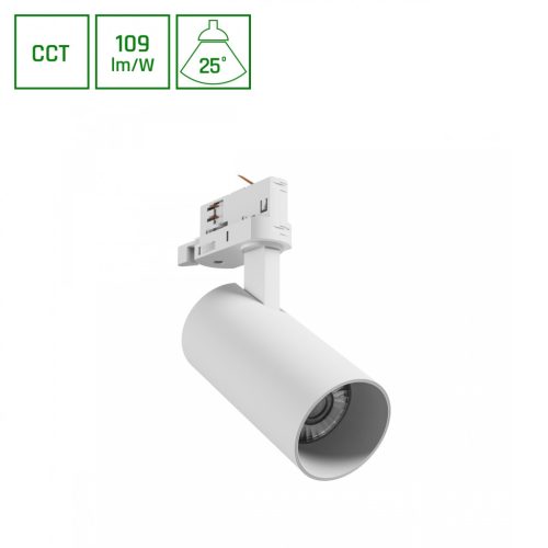 ANDROMEDA PRIME TRACKLIGHT 3F CCT 16W 230V 25deg IP20 di. 63x134x184mm Fehér SPECTRUM