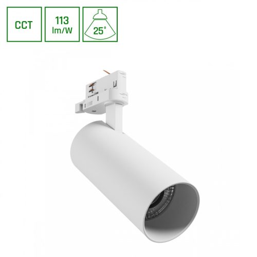 ANDROMEDA PRIME TRACKLIGHT 3F CCT 24W 230V 25deg IP20 di.76x177x228mm Fehér SPECTRUM
