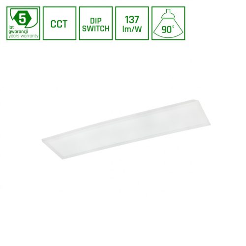 ALGINE PANEL BACKLIGHT 26W/36W/46W CCT 230V 90DEG IP20 UGR<19 300X1200X34MM WHITE 5 ÉV GARANCIA