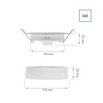 ALGINE 2IN1 SURFACE-RECESSED DOWNLIGHT 6W 560LM WW 230V IP20 ROUND