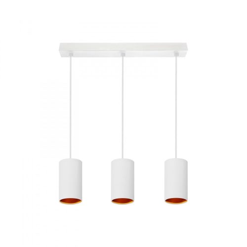 CHLOE GU10 x 3 IP20 pendant lamp white golden rectangular base