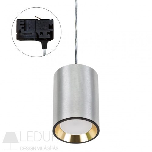 SpectrumLED GU10 Fényforrás nélküli függesztett lámpatest, áramvezető sínrendszerhez   Ezüst