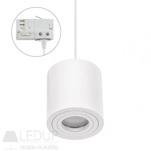 SpectrumLED GU10 Fényforrás nélküli függesztett lámpatest, áramvezető sínrendszerhez   Fehér