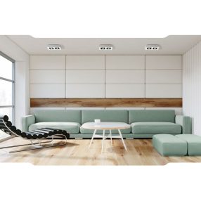 MIRORA GU10 X2 IP20 négyszögletes fehér/fekete MIRORA GU10 X2 IP20 négyszögletes fehér/fekete