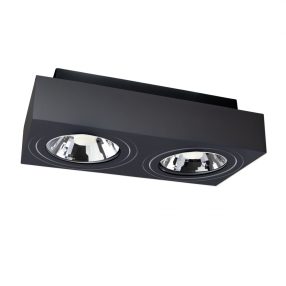 MIRORA GU10 X2 IP20 négyszögletes fekete MIRORA GU10 X2 IP20 négyszögletes fekete