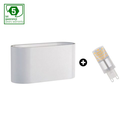 Set 5y warranty - SQUALLA G9 white + LED G9 4W CW