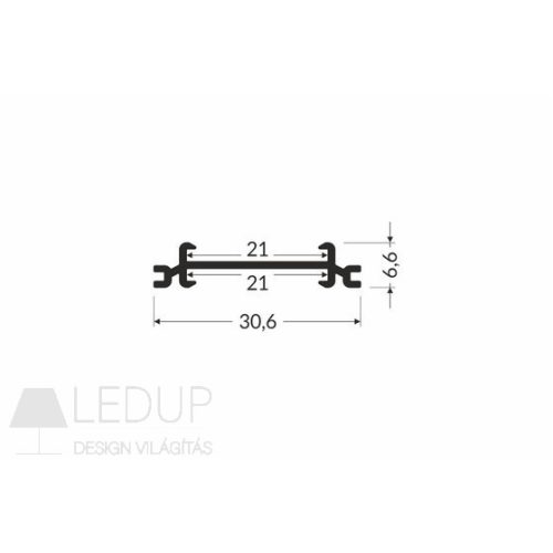 TOPMET LED tartó profil VARIO30 2000 mm