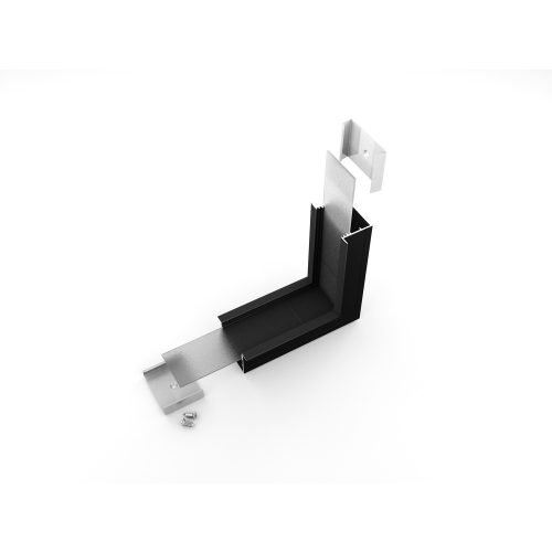 connector VARIO30-07 90deg bent black anod. /plastic bag