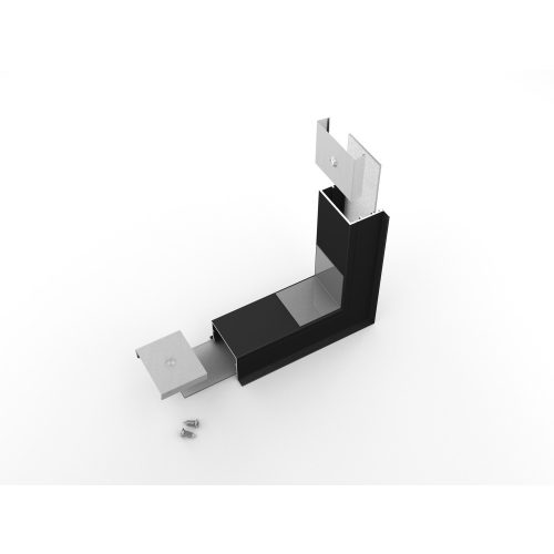 connector VARIO30-07 270deg bent black anod. /plastic bag