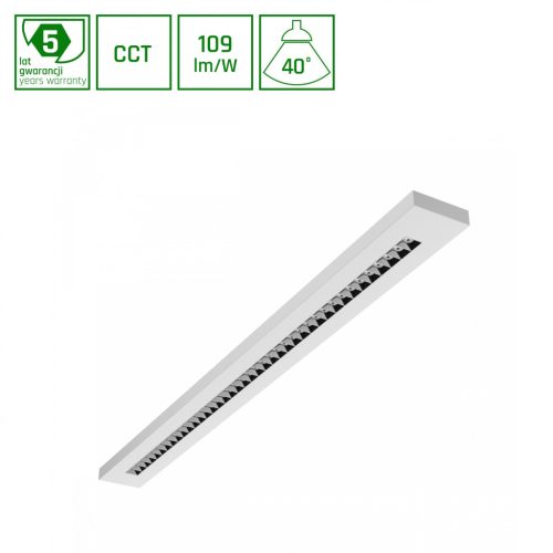 WLD PLANK  20W/30W/40W CCT 230V 40° IP20 1195X100X25 Fehér