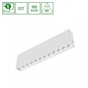GRID S OPRAWA NATYNKOWA 12W CCT 230V 40st IP20 222x26x60mm BIAŁY 5 LAT GW. SPECTRUM   GRID S OPRAWA NATYNKOWA 12W CCT 230V 40st IP20 222x26x60mm BIAŁY 5 LAT GW. SPECTRUM