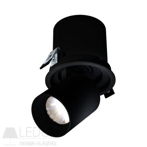 IN OUT - Model L - recessed fixture with adj. extension and direction, 20W, 36°, 130x130 mm, black DALI