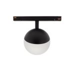 SYSTEM SHIFT - GLOBE, sphere track light 100x148mm 5W 165deg black 5y warranty 2 circuits