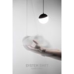SYSTEM SHIFT - GLOBE P pendant sphere track light 100mm (850mm cable) 5W 165deg black 5y warr. 2 circuits