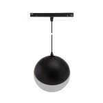SYSTEM SHIFT - GLOBE P pendant sphere track light 100mm (850mm cable) 5W 165deg black 5y warr. 2 circuits