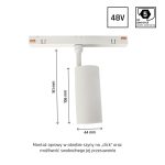 SYSTEM SHIFT - SPOT M track light 44x157x178mm 10W 24deg white 5y warranty 2 circuits