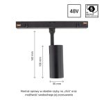 SYSTEM SHIFT - SPOT S track light 35x140x178mm 6W 24deg black 5y warranty 2 circuits