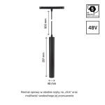 SYSTEM SHIFT - HANGIT pendant track light 40x297 (935mm cable) 12W 25deg black 5y warranty 2 circuits