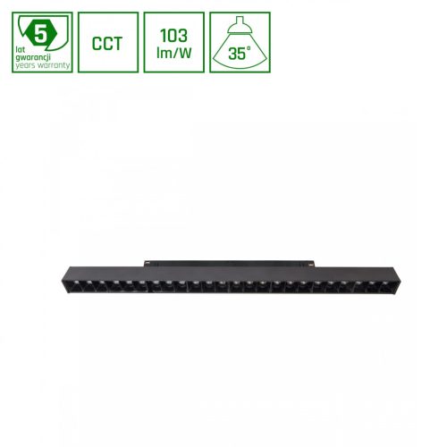 SYSTEM SHIFT CCT- GRID L TRACK LIGHT 440X23X42MM 22W 40DEG BLACK CCT SWITCH 5Y WARRANTY