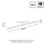 SYSTEM SHIFT - BEAM track light 28x400x75mm 12W 150deg white 5y warranty 2 circuits