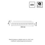 SYSTEM SHIFT - GRID S track light 204x23x42mm 12W 35deg white 5y warranty 2 circuits