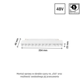 SYSTEM SHIFT - GRID S track light 204x23x42mm 12W 35deg white 5y warranty 2 circuits   SYSTEM SHIFT - GRID S track light 204x23x42mm 12W 35deg white 5y warranty 2 circuits