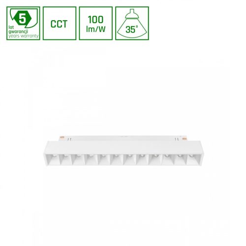 SYSTEM SHIFT CCT- GRID S OPRAWA LINIOWA 220X23X42 12W 40ST BIAŁY CCT SWITCH 5 LAT GW.