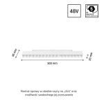 SYSTEM SHIFT - GRID M track light 303x23x42mm 17W 35deg white 5y warranty 2 circuits