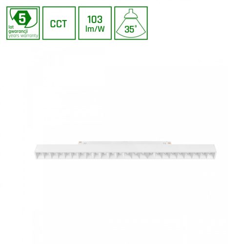 SYSTEM SHIFT CCT- GRID L TRACK LIGHT 440X23X42MM 22W 40DEG WHITE CCT SWITCH 5Y WARRANTY