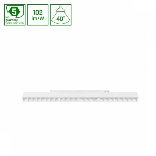 SYSTEM SHIFT SMART- GRID L TRACK LIGHT 404MM 22W 35DEG WHITE CCT/DIM 5 Y WARRANTY