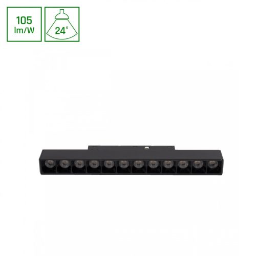 SYSTEM SHIFT BASIC - GRID S LINEAR LUMINAIRE 220MM 12W 2700K BLACK