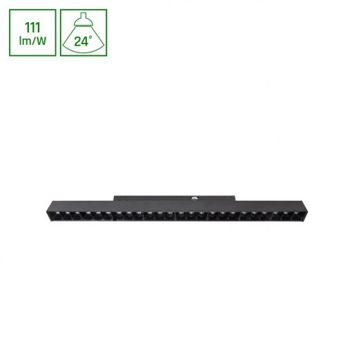 SYSTEM SHIFT BASIC - GRID M LINEAR LUMINAIRE 330MM 18W 4000K BLACK