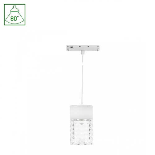 SYSTEM SHIFT BASIC - HANGIT CRYDEGAL LUMINAIRE SUSPENDED 55X110MM (1100MM WIRE) 7W 2700K WHITE