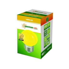 LED Kisgömb E27 230V 1W sárga
