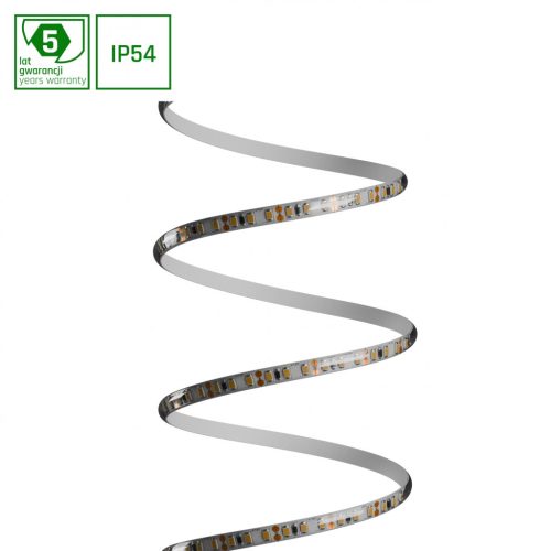 LED szalag 2835 12V 120LED 9,6W/m 730lm/m WW 8mm IP54 5YR 5m roll