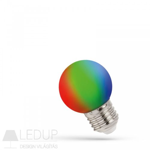 LED Kisgömb E27 230V 1W RGB