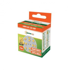 LED G4 12V 2W 12 LED WW 30x17mm