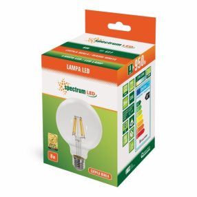LED G125 E27 230V 8W COG NW üveg LED G125 E27 230V 8W COG NW üveg
