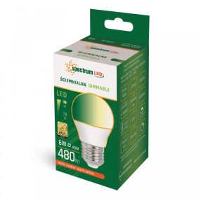 LED BALL P45  E-27 230V 6W WW DIMMABLE SPECTRUM