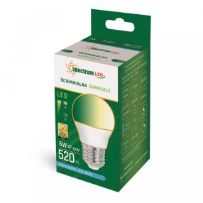 LED gömb P45  E-27 230V 6W CW DIMMABLE SPECTRUM