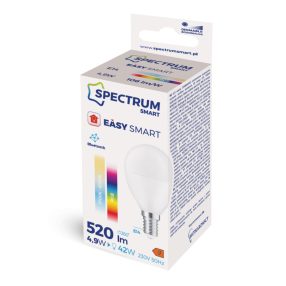 LED P45 4,9W E-14 230V CCT+DIM BTM SPECTRUM SMART EASY SMART