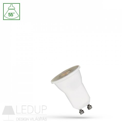 LED GU11/MR11 GU10 230V 4W SMD 55 DEGREES WW WITH LENS SPECTRUM