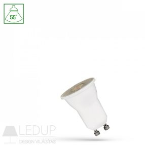   LED GU11/MR11 GU10 230V 2W SMD 55 DEGREES WW WITH LENS SPECTRUM