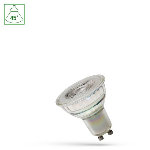 LED GU10 230V 4,5W (4W) SMD 45DEG CW WITH LENS SPECTRUM