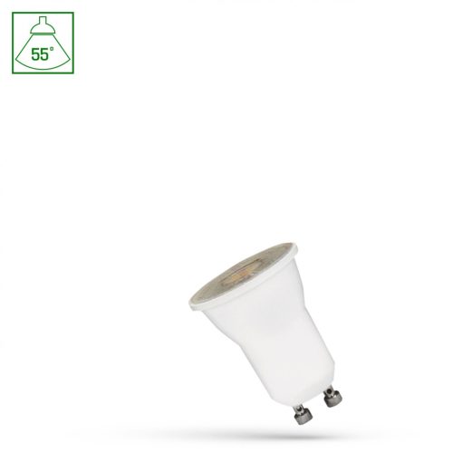 LED MR11 GU10 230V 2W SMD 55DEG WW WITH LENS SPECTRUM