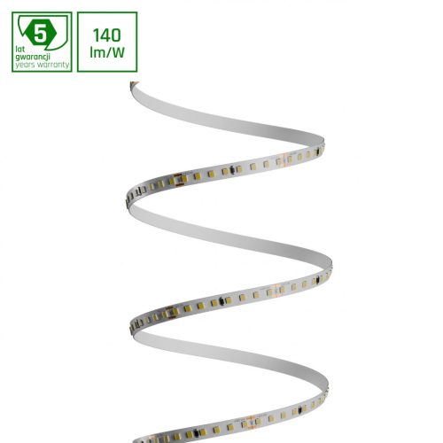 LED szalag 2835 24V 160LED 18W/m 2520lm/m WW 10mm IP20 5YR 5m roll