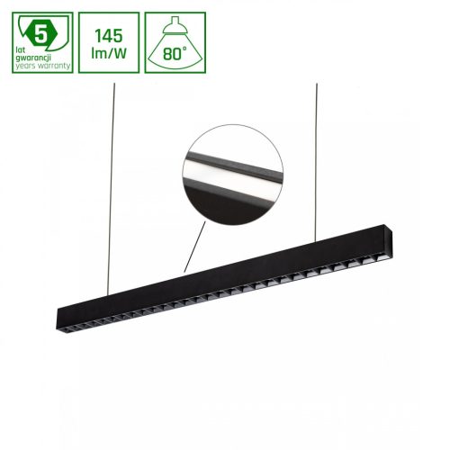 ALLDAY  INSPIRE Kétoldalas DARK LIGHT 80DEG Fekete 840 76W 230V 1680MM Fekete CASAMBI