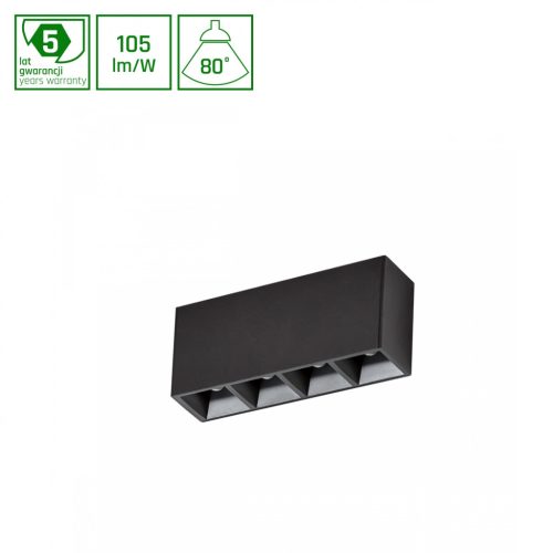 MINI16 ALLDAY  INSPIRE ONE  DARK LIGHT 80DEG Fekete 930 10W 230V 160MM Fekete